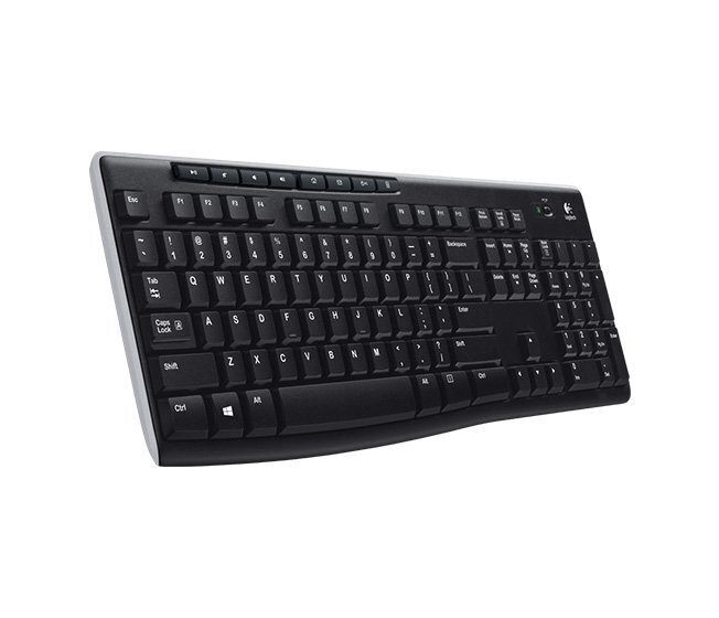 Teclado Sem Fio Logitech K270 Preto e Prata