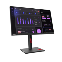 Monitor Lenovo 23.8" FHD IPS T24i-30 VGA HDMI DP Hub USB Ajuste Altura Pivot 99% sRGB (PN 63CFMAR1BR)