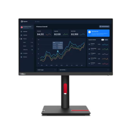 Monitor Lenovo T22i-30 21,5" FHD IPS VGA HDMI DP USB Hub Ajuste Altura Pivot 99% sRGB (PN 63B0MAR1BR)